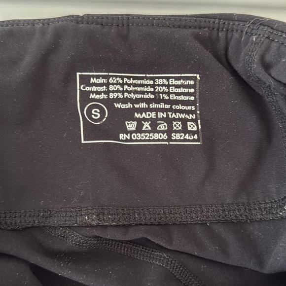 Sweaty Betty Power Mesh Wet Look 7/8 Black Leggings Size 6 - Picture 4 of 7